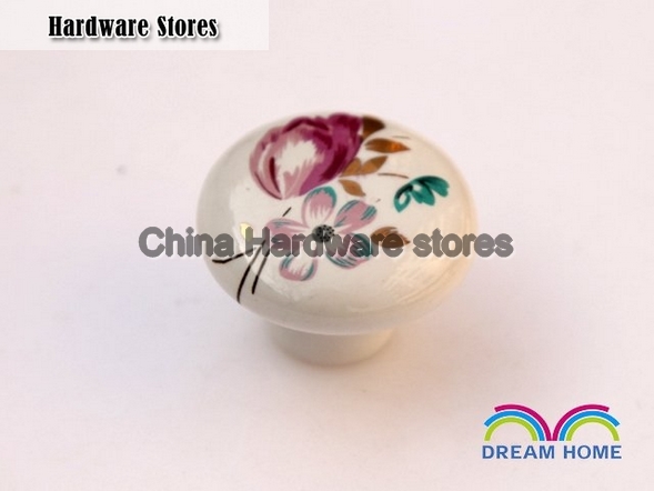 38mm tulip pattern circle ceramic handle / cabinet furniture drawer wardrobe door handle AP09 38mm tulip pattern circle ceramic handle / cabinet furniture drawer wardrobe door handle AP09