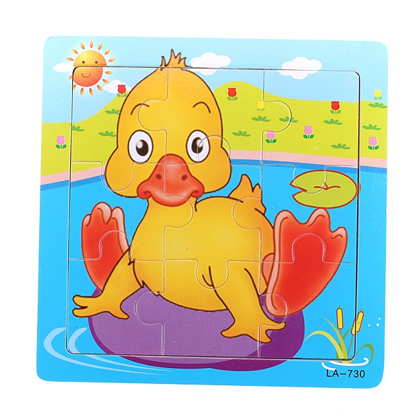new arrival lovely style applied wooden animal puzzle jigsaw early learning baby kids educational toys different shapes