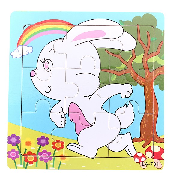 new arrival lovely style applied wooden animal puzzle jigsaw early learning baby kids educational toys different shapes