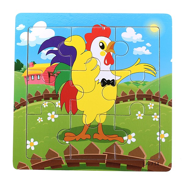 new arrival lovely style applied wooden animal puzzle jigsaw early learning baby kids educational toys different shapes
