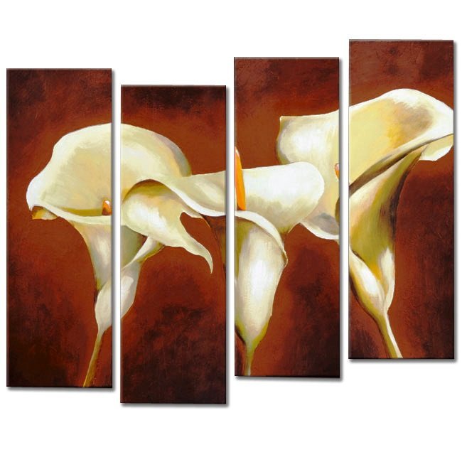 abstract flower hand painted 4 pieces group oil painting on canvas tds-th120 abstract flower hand painted 4 pieces group oil painting on canvas tds-th120