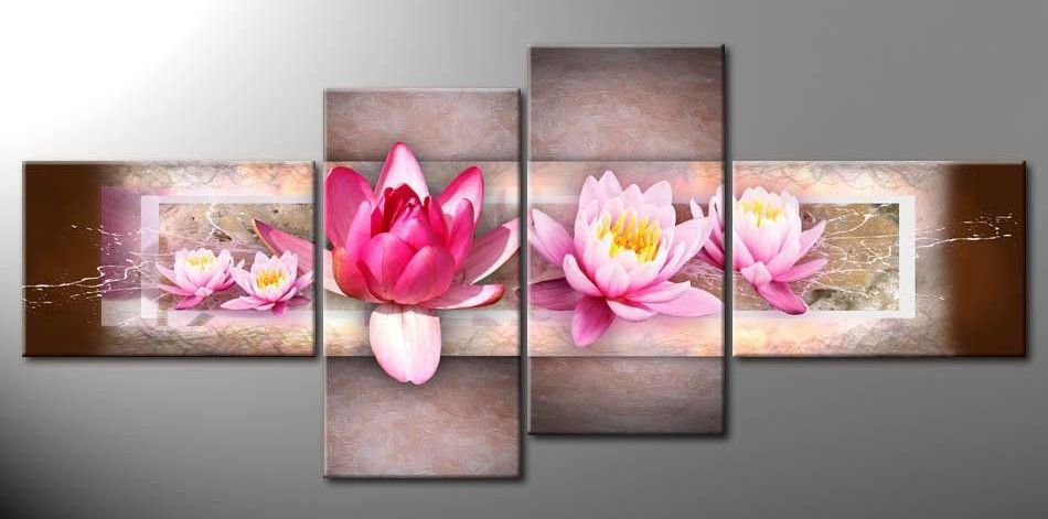abstract flower hand painted 4 pieces group oil painting on canvas tds-th155 abstract flower hand painted 4 pieces group oil painting on canvas tds-th155