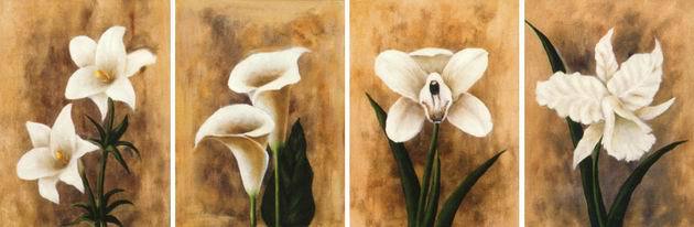 abstract flower hand painted 4 pieces group oil painting on canvas tds-th249 abstract flower hand painted 4 pieces group oil painting on canvas tds-th249