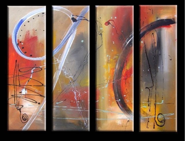 abstract hand painted 4 pieces group oil painting on canvas tds-th219 abstract hand painted 4 pieces group oil painting on canvas tds-th219