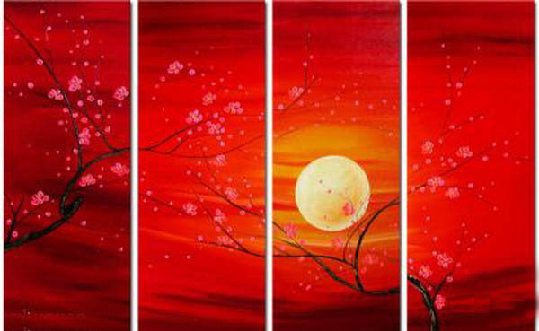 abstract landscape hand painted 4 pieces group oil painting on canvas tds-th290 abstract landscape hand painted 4 pieces group oil painting on canvas tds-th290
