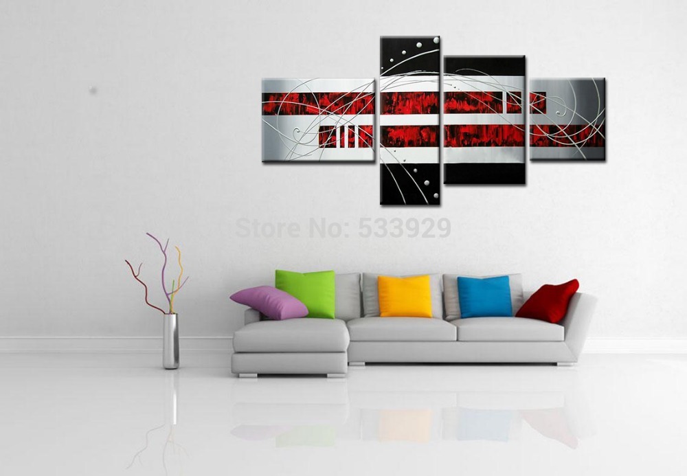 sell 4pcs abstract hand painted home wall decor art oil painting on canvas for living room sell 4pcs abstract hand painted home wall decor art oil painting on canvas for living room