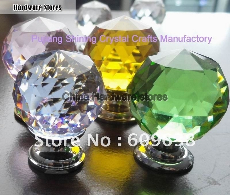 40PCS/ LOT 30 MM COLORFUL CRYSTAL CABINET KNOBS WITH ZINC CHROME BACK PLATE 40PCS/ LOT 30 MM COLORFUL CRYSTAL CABINET KNOBS WITH ZINC CHROME BACK PLATE