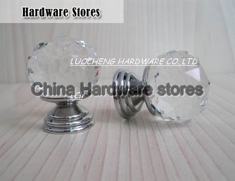 40PCS/LOT 30MM CUT CLEAR CRYSTAL CABINET KNOBS ON A CHROME BRASS PLATE 40PCS/LOT 30MM CUT CLEAR CRYSTAL CABINET KNOBS ON A CHROME BRASS PLATE