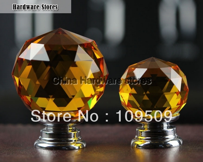 40mm (10pcs/lot) Crystal Glass Cabinet Knobs or Furniture Handle