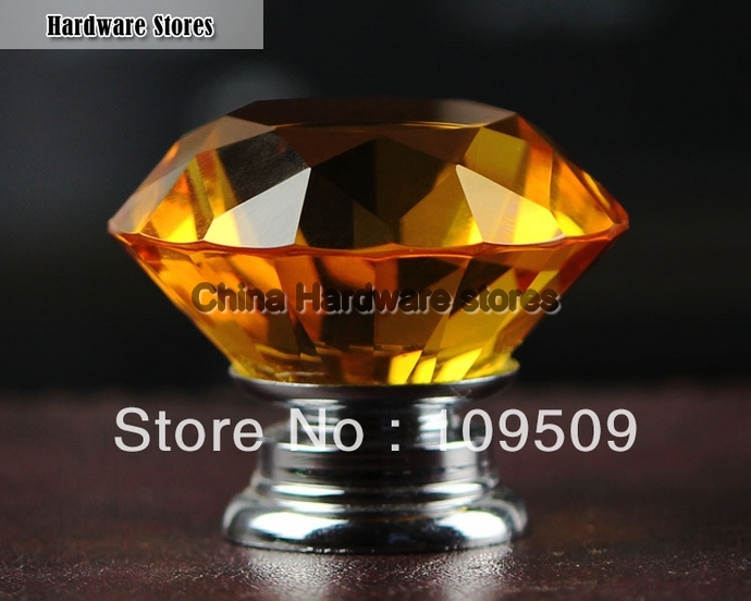 40mm (30pcs/lot) Crystal Diamond Cabinet Knobs or Furniture Handle