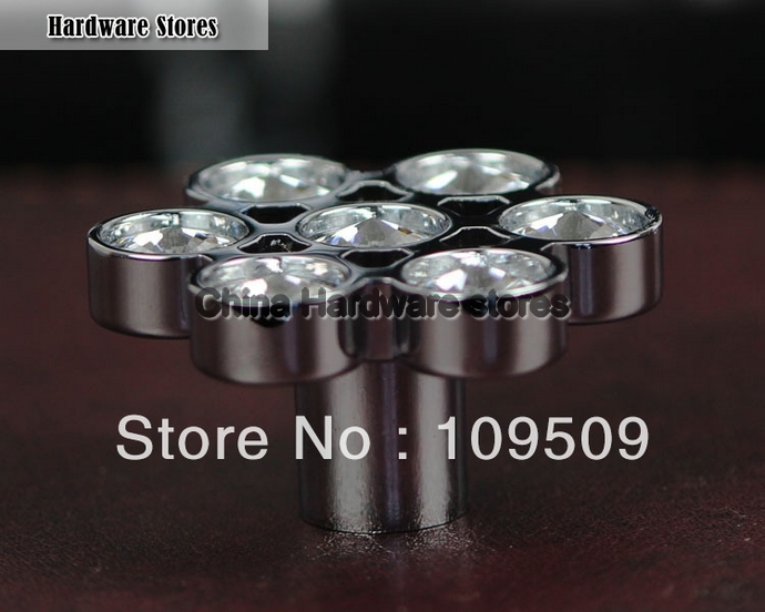 45*23mm 5pcs/lot Zinc Alloy Crystal Knobs or Furniture Handle