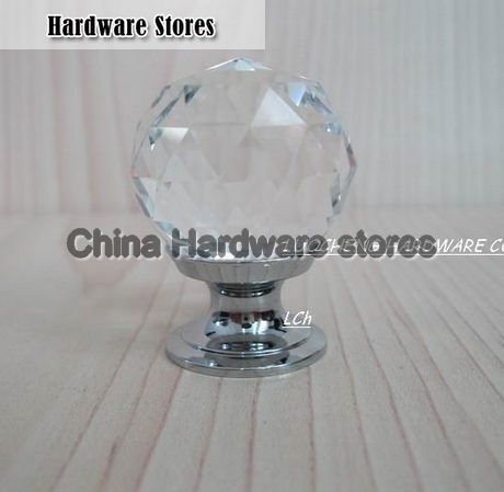 4PCS/LOT 30MM CUT CRYSTAL KNOBS ON CHROME FINISH BRASS BASE 4PCS/LOT 30MM CUT CRYSTAL KNOBS ON CHROME FINISH BRASS BASE