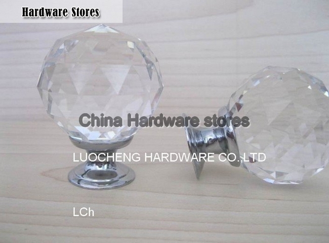 50 PCS / LOT 40MM GLASS KNOBS ON BRASS BASE CHORME FINISH 50 PCS / LOT 40MM GLASS KNOBS ON BRASS BASE CHORME FINISH