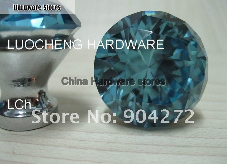 50PCS/ LOT 30 MM WATER BLUE CRYSTAL CABINET KNOBS ON CHROME ZINC BASE 50PCS/ LOT 30 MM WATER BLUE CRYSTAL CABINET KNOBS ON CHROME ZINC BASE