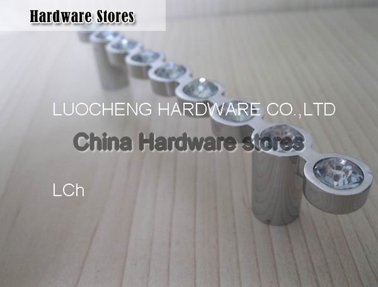 50PCS/ LOT 140 MM CLEAR CRYSTAL HANDLE WITH ALUMINIUM ALLOY CHROME METAL PART 50PCS/ LOT 140 MM CLEAR CRYSTAL HANDLE WITH ALUMINIUM ALLOY CHROME METAL PART