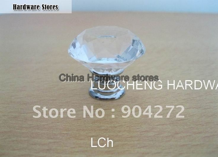 50PCS/LOT 30MM CUT CRYSTAL KNOBS ON A CHROME ZINC BASE 50PCS/LOT 30MM CUT CRYSTAL KNOBS ON A CHROME ZINC BASE