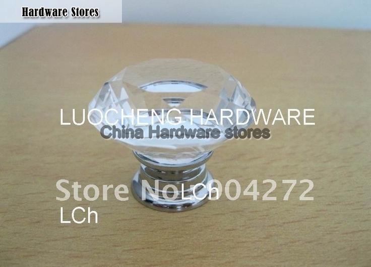 50PCS/LOT 40MM CUT CRYSTAL KNOBS ON A CHROME ZINC BASE 50PCS/LOT 40MM CUT CRYSTAL KNOBS ON A CHROME ZINC BASE