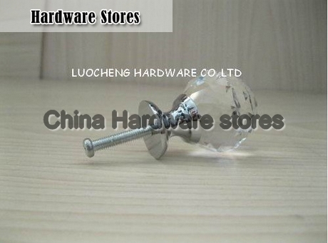 50PCS/LOT II CUT CLEAR CRYSTAL KNOB ON A CHROME BRASS BASE 50PCS/LOT II CUT CLEAR CRYSTAL KNOB ON A CHROME BRASS BASE