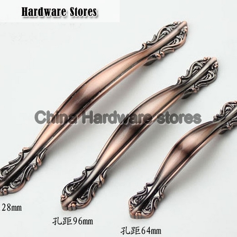 64/96/128mm Hole Spaceing Red Bronze Ambry handle drawer pull knob hardware cupboard door handles door knob 64/96/128mm Hole Spaceing Red Bronze Ambry handle drawer pull knob hardware cupboard door handles door knob