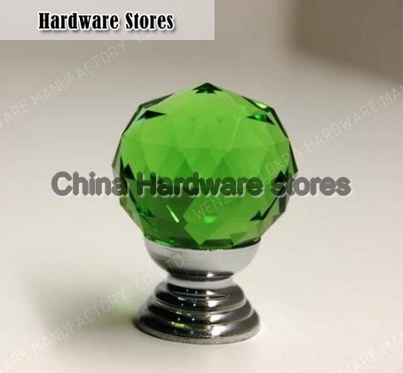 6Pcs/Lot Design Fashion K9 Crystal Glass Chrome Cabinet Knobs Furniture Handle New (Diameter: 30MM Color:Green) 6Pcs/Lot Design Fashion K9 Crystal Glass Chrome Cabinet Knobs Furniture Handle New (Diameter: 30MM Color:Green)