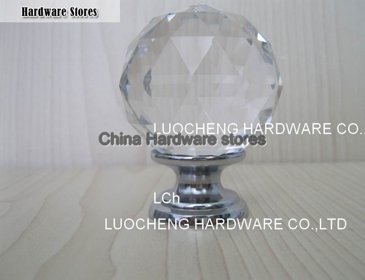 9 PCS/LOT 50MM CLEAR CRYSTAL CABINET KNOB ON A CHROME BRASS BASE 9 PCS/LOT 50MM CLEAR CRYSTAL CABINET KNOB ON A CHROME BRASS BASE