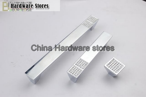96mm crystal drawer pull/ drawer handle, Clear Crystal dresser pull handle / furniture pull, C: 96mm,L: 115mm