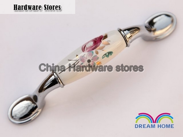 96mm tulip Ceramic handle, Door pull handle, Drawer handle European style C:96mm L:145mm 96mm tulip Ceramic handle, Door pull handle, Drawer handle European style C:96mm L:145mm