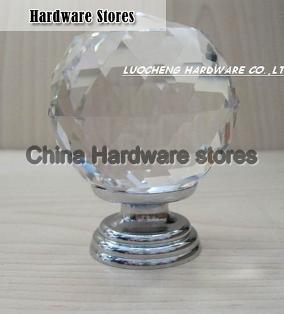 9PCS/LOT 50MM CUT CLEAR CRYSTAL KNOB ON A CHROME BRASS BASE 9PCS/LOT 50MM CUT CLEAR CRYSTAL KNOB ON A CHROME BRASS BASE