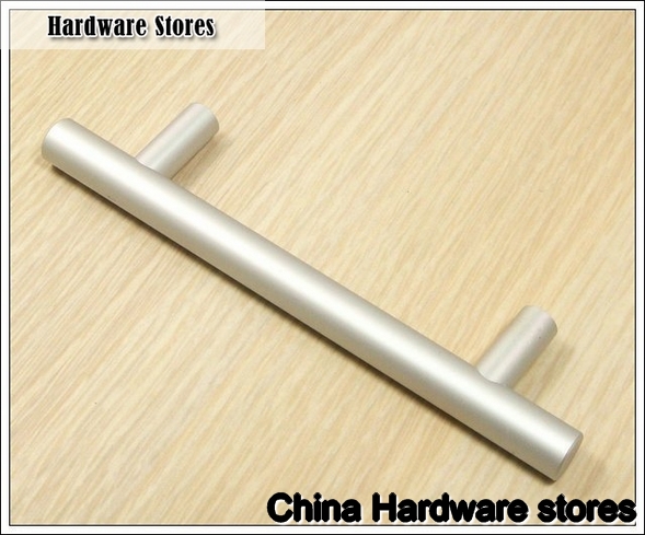 10Pcs Furniture Hardware Solid Aluminum Kitchen T Bar Handles And Drawer Cabinet Bar Handle  (C.C.:128mm,Length:176mm)