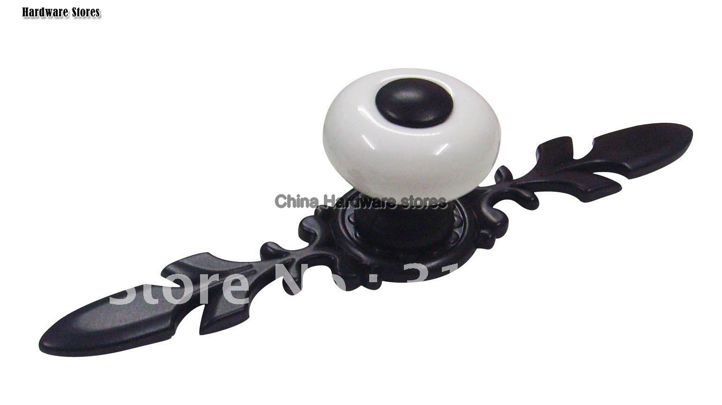 Black-white furniture hardware handles&knobs ceramic furniture drawer/armoire/door/cabinet Knob handle 10pcs Black-white furniture hardware handles&knobs ceramic furniture drawer/armoire/door/cabinet Knob handle 10pcs