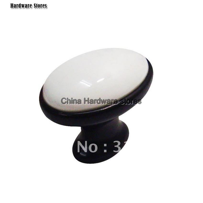 Black-white furniture hardware handles&knobs ceramic furniture drawer/armoire/door/cabinet Knob handle 50pcs Black-white furniture hardware handles&knobs ceramic furniture drawer/armoire/door/cabinet Knob handle 50pcs