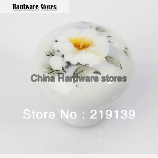 Ceramic Furniture Kitchen Cabinet Hardware Drawer Porcelain Knobs And Pulls Cupboard Handles