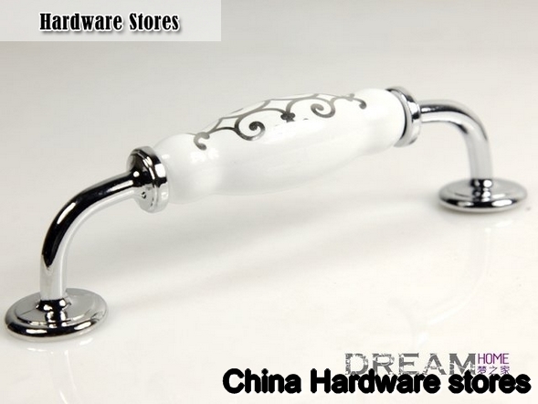 Europen standard Ceramic drawer handle C:128mm L:150mm AI99PC