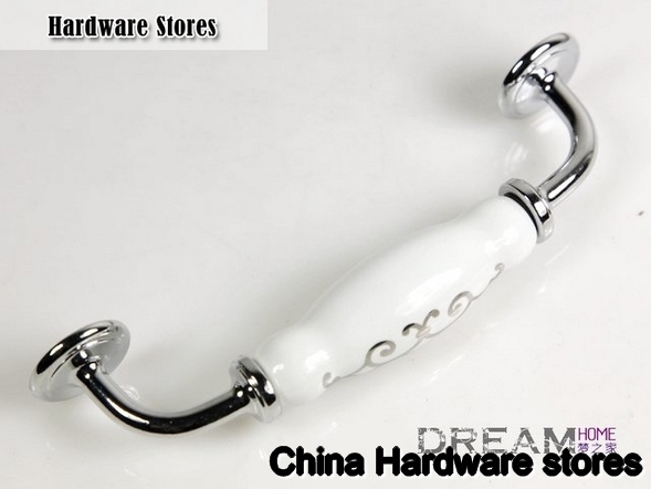Europen standard Ceramic drawer handle C:128mm L:150mm AI99PC