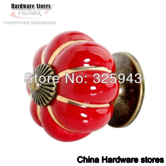 Colorful Pumpkin Ceramic knobs-TC0090