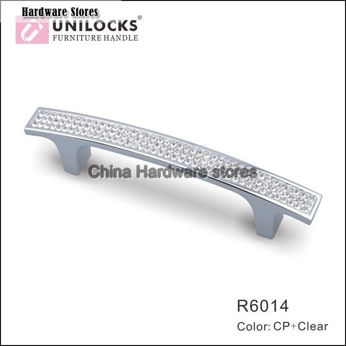 Clear Diamond K9 Crystal Handle With Zinc Alloy Chrome Metal Part(C.C.:128,Length:180mm) Clear Diamond K9 Crystal Handle With Zinc Alloy Chrome Metal Part(C.C.:128,Length:180mm)