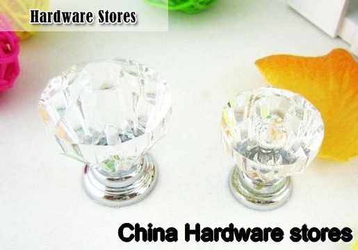 Crystal Glass Handle Knob Cabinet Door New (Diameter.:31mm)
