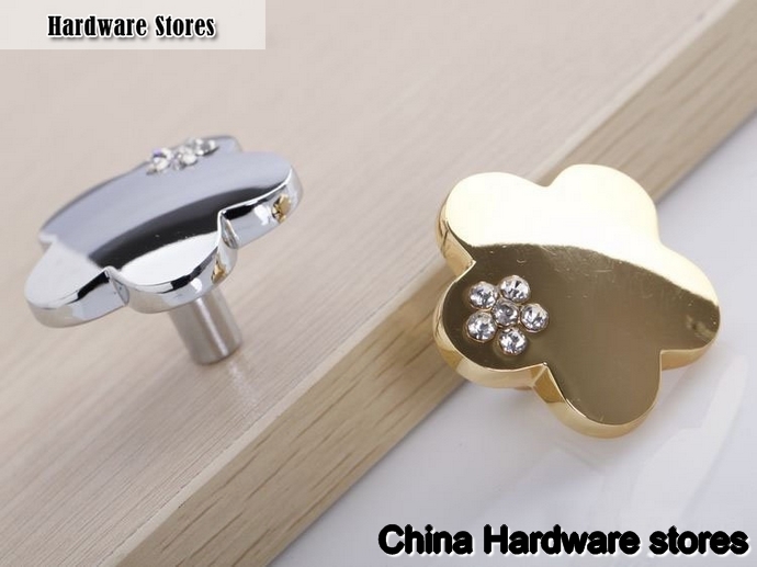 K9 Crystal Glass Gold Star Handle Knob Cabinet Door New (Diameter.:35mm)