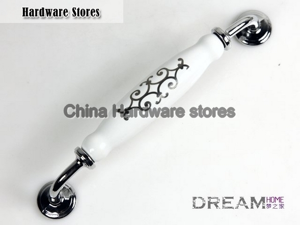 Europen standard Ceramic cabinet pull handle C:160mm L:185mm AI99PC