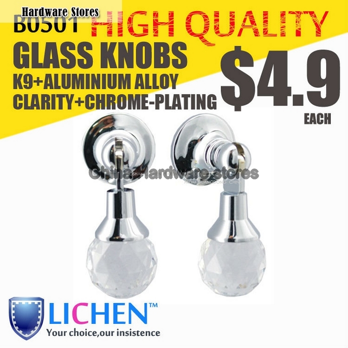 Furniture cupboard Armoire Handle&knobs B0501 pendants aluminium alloy+k9 glass Crystal glass knobs LICHEN drawer knobs