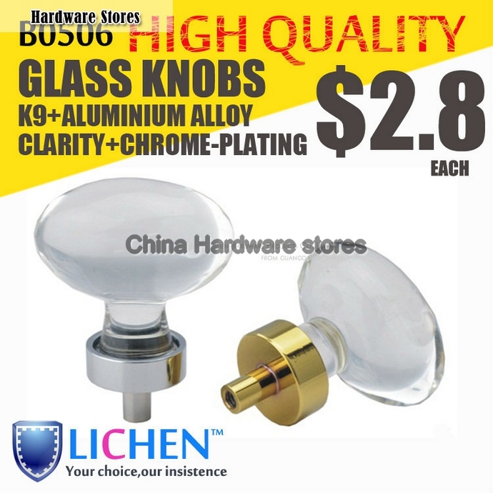 Furniture cupboard Armoire Handle&knobs B0506 cone aluminium alloy+k9 glass Crystal glass knobs LICHEN drawer knobs