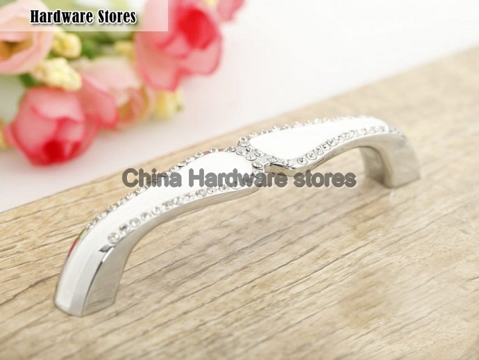 New Products Clear Crystal Modern European Drawer Cabinet Door Handles (C.C. 96mm,Length:112mm)