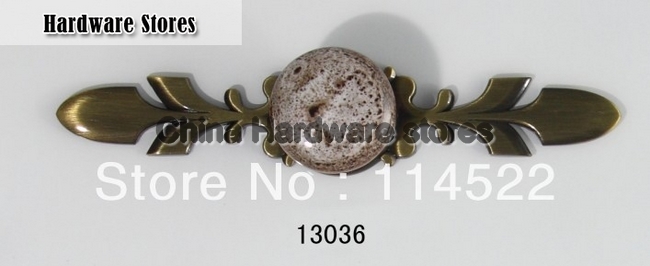 New design antique brass and ceramic door handles kitchen handles knobs wardrobe handles closet knob cabinet pulls classic 13036