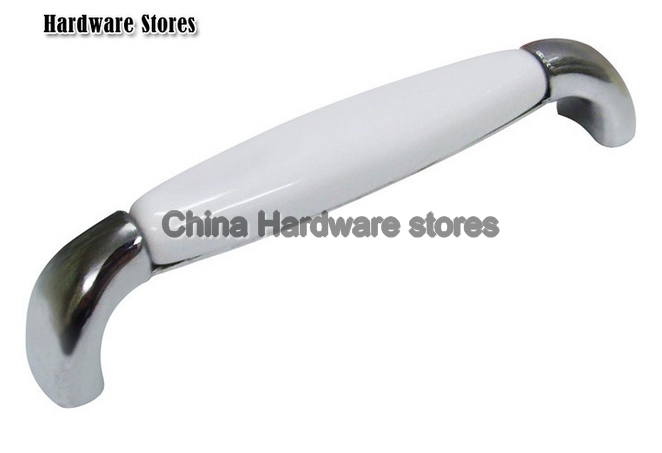 Silver zamak + white ceramic kitchen handles/ shaped ceramic drawer knobs/ mordern handles/ home and furniturer 50pcs/lot AQ0-PC