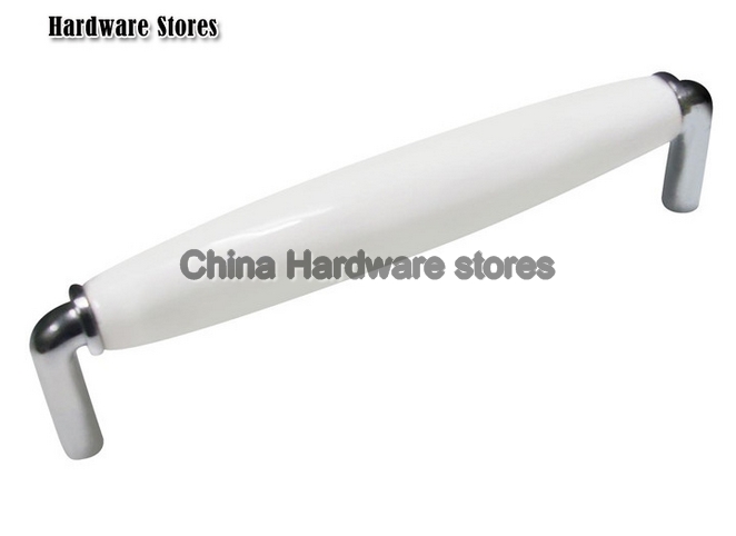Simple plain white classic ceramic handles cabinet hardware furniture window knobs top door knobs and handles 50pcs/lot DF0-PC