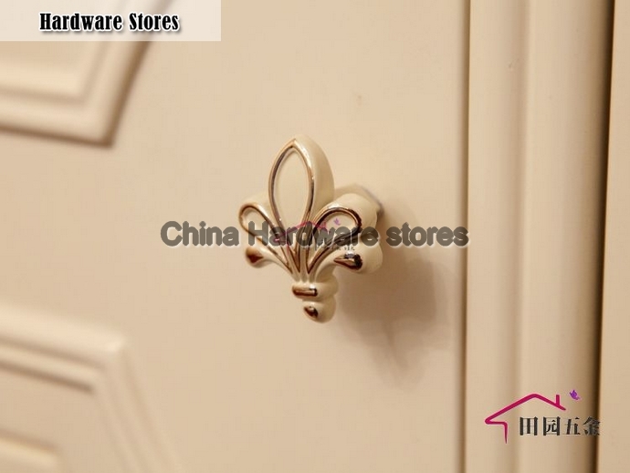 Single Hole Ivory White cabinet knob,Zinc cabine handle, Dresser pull handle, Door pull, cupboard pull
