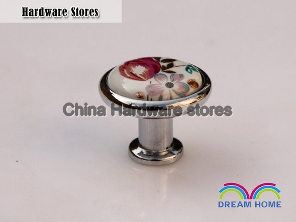 Single hole Tulip flower ROUND Ceramic cabinet knob / Drawer knob and pull/ CERAMIC KNOB/ PULL Single hole Tulip flower ROUND Ceramic cabinet knob / Drawer knob and pull/ CERAMIC KNOB/ PULL