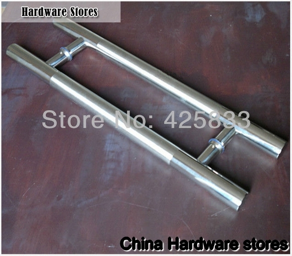 1pair 600mm 304 Stainless Steel Big Glass Wood Handles Modern Furniture Drawer Pulls and Knobs Recessed Silver Armoire Hardware
