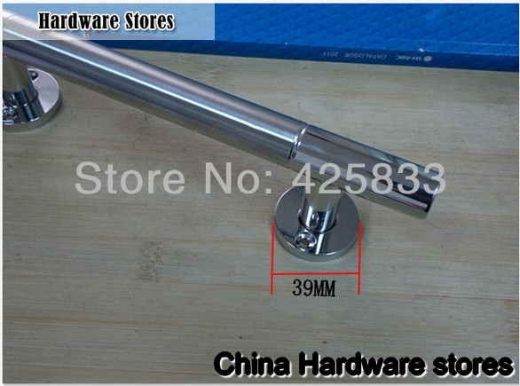 240mm 304 Stainless Steel Big Glass & Wood Handles Modern Furniture Drawer Pulls and Knobs Silver Drawer Handle Armoire Hardware