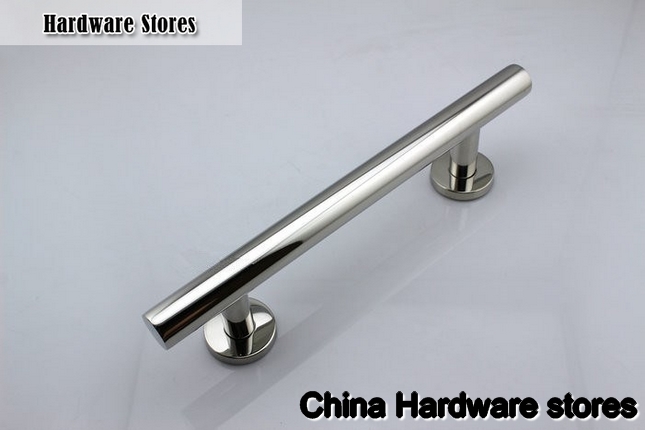 300mm 304 Stainless Steel Big Glass & Wood Door Handles Modern Furniture Dresser Chrome Silver Pulls and Knobs Drawer Hardware